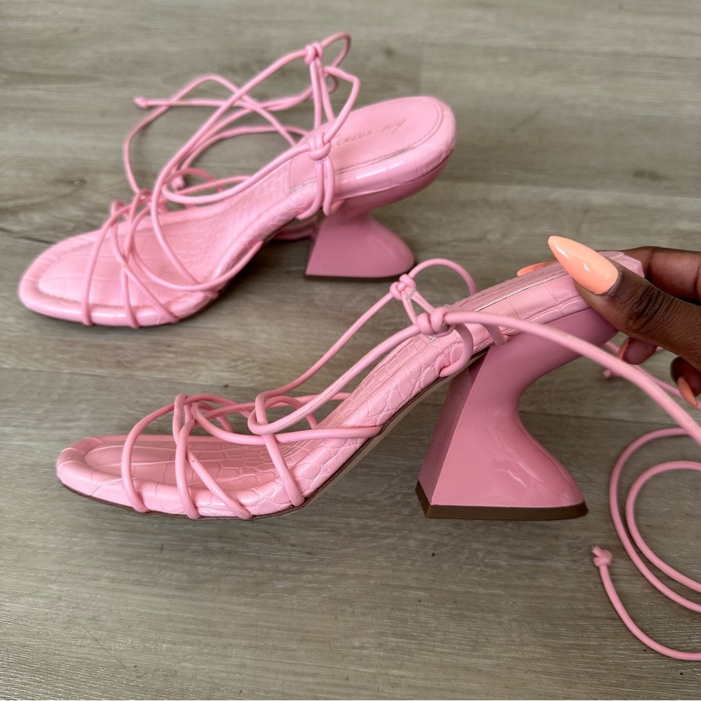 Lace Up Statement Heel